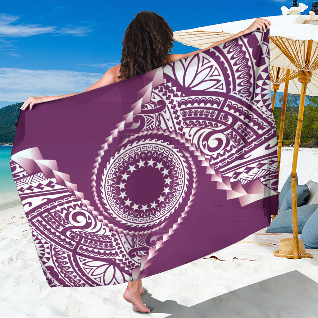 Cook Islands Gospel Day Sarong Maroon Tribal Curves