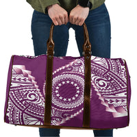 Cook Islands Gospel Day Travel Bag Maroon Tribal Curves