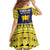 Tokelau Christmas Family Matching Off The Shoulder Long Sleeve Dress and Hawaiian Shirt Tokelauan Turtle Santa Sleigh