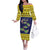 Tokelau Christmas Family Matching Off The Shoulder Long Sleeve Dress and Hawaiian Shirt Tokelauan Turtle Santa Sleigh