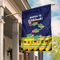 Tokelau Christmas Garden Flag Tokelauan Turtle Santa Sleigh LT05 House Flag Yellow - Polynesian Pride