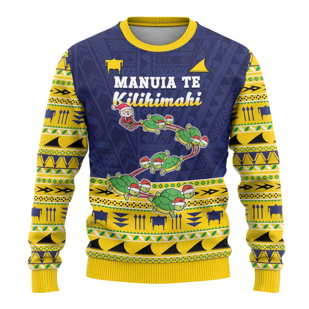 Tokelau Christmas Ugly Christmas Sweater Tokelauan Turtle Santa Sleigh