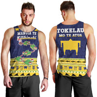 Tokelau Christmas Men Tank Top Tokelauan Turtle Santa Sleigh LT05 - Polynesian Pride