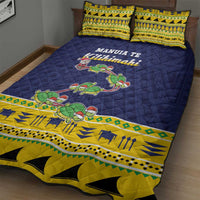Tokelau Christmas Quilt Bed Set Tokelauan Turtle Santa Sleigh LT05 - Polynesian Pride
