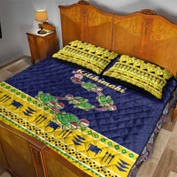Tokelau Christmas Quilt Bed Set Tokelauan Turtle Santa Sleigh LT05 - Polynesian Pride