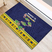 Tokelau Christmas Rubber Doormat Tokelauan Turtle Santa Sleigh