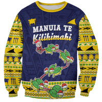 Tokelau Christmas Sweatshirt Tokelauan Turtle Santa Sleigh LT05 Unisex Yellow - Polynesian Pride