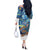 New Zealand Christmas Off The Shoulder Long Sleeve Dress Kiwis Santa Sleigh Starry Night Style
