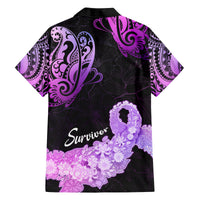 Pancreatic Cancer Awareness Family Matching Long Sleeve Bodycon Dress and Hawaiian Shirt Keep Calm And Fight On Polynesian Pattern LT05 - Polynesian Pride