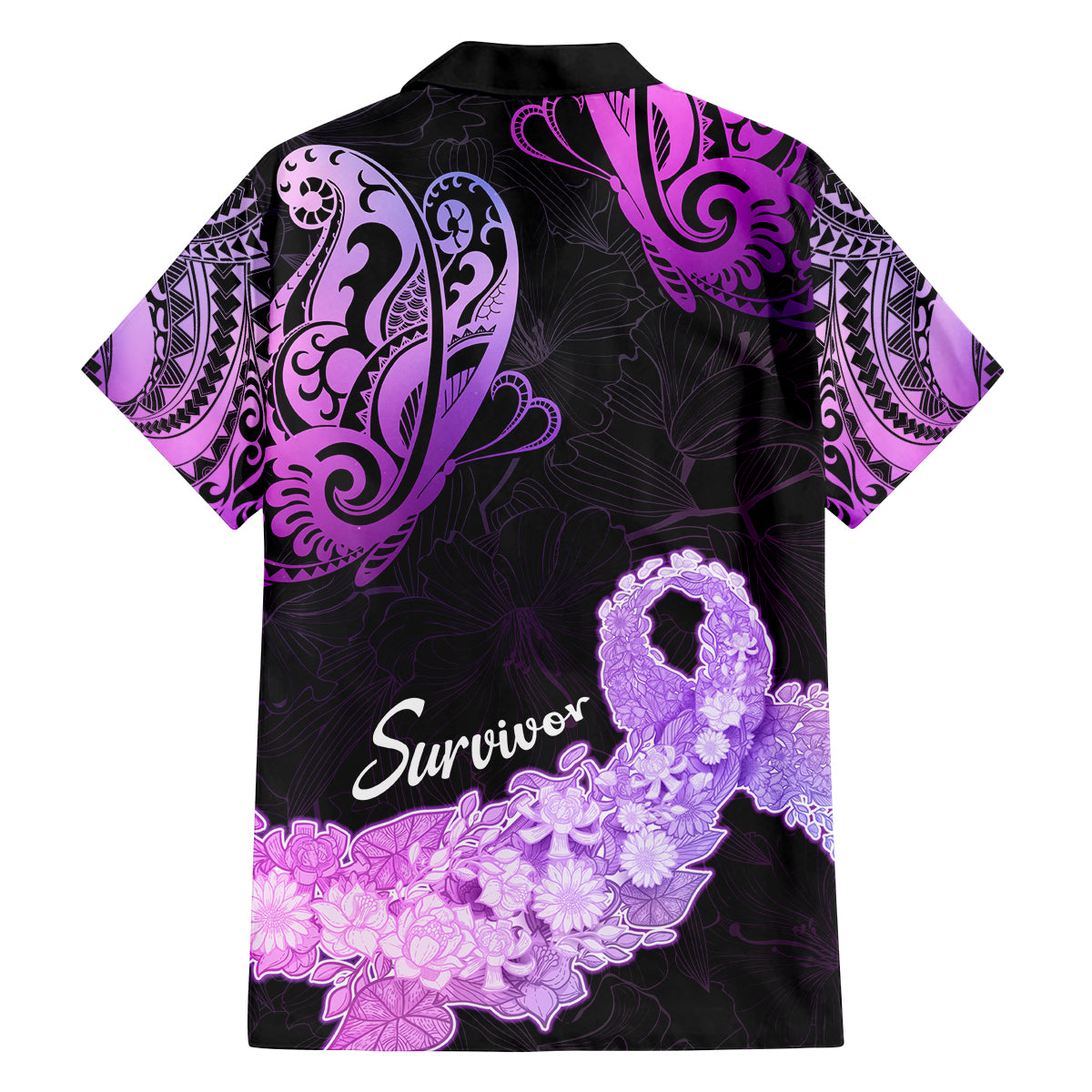 Pancreatic Cancer Awareness Family Matching Tank Maxi Dress and Hawaiian Shirt Keep Calm And Fight On Polynesian Pattern LT05 - Polynesian Pride