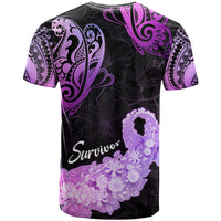 Pancreatic Cancer Awareness T Shirt Keep Calm And Fight On Polynesian Pattern LT05 - Polynesian Pride