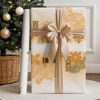 Hawaiian Quilt Wrapping Paper Vintage Pattern Brown - Polynesian Pride