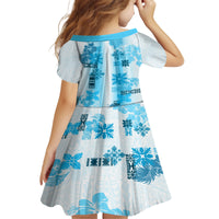 Hawaiian Quilt Family Matching Tank Maxi Dress and Hawaiian Shirt Vintage Pattern Blue LT05 - Polynesian Pride