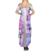 Hawaiian Quilt Family Matching Summer Maxi Dress and Hawaiian Shirt Vintage Pattern Galaxy LT05 - Polynesian Pride