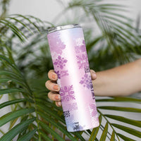 Hawaiian Quilt Skinny Tumbler Vintage Pattern Galaxy