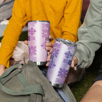 Hawaiian Quilt Tumbler Cup Vintage Pattern Galaxy