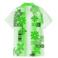 Hawaiian Quilt Family Matching Mermaid Dress and Hawaiian Shirt Vintage Pattern Green LT05 - Polynesian Pride