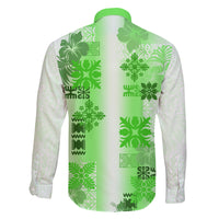 Hawaiian Quilt Family Matching Mermaid Dress and Hawaiian Shirt Vintage Pattern Green LT05 - Polynesian Pride