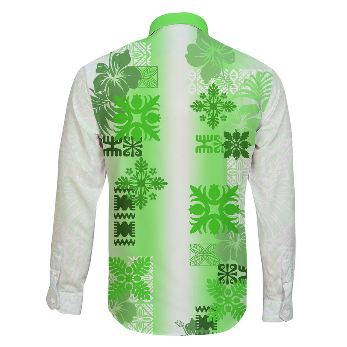 Hawaiian Quilt Family Matching Short Sleeve Bodycon Dress and Hawaiian Shirt Vintage Pattern Green LT05 - Polynesian Pride