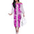 Hawaiian Quilt Off The Shoulder Long Sleeve Dress Vintage Pattern Pink LT05 Women Pink - Polynesian Pride