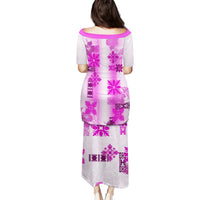 Hawaiian Quilt Puletasi Vintage Pattern Pink LT05 - Polynesian Pride