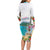 Aloha Hawaii Waikiki Beach Landscape Family Matching Long Sleeve Bodycon Dress and Hawaiian Shirt