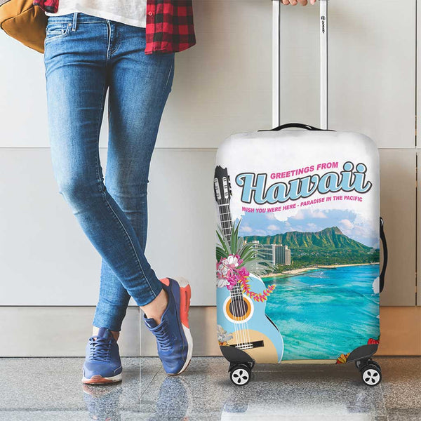 Aloha Hawaii Waikiki Beach Landscape Luggage Cover LT05