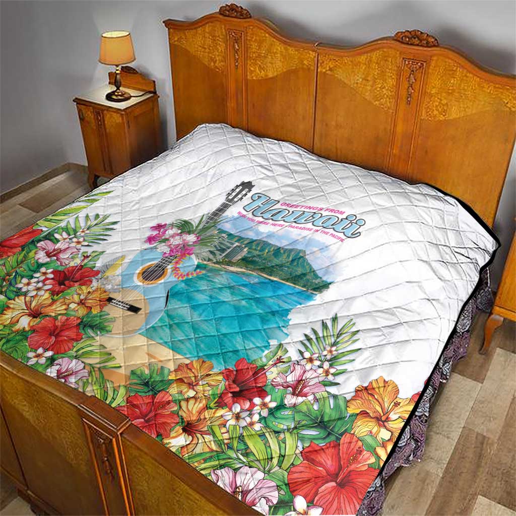 Aloha Hawaii Waikiki Beach Landscape Quilt
