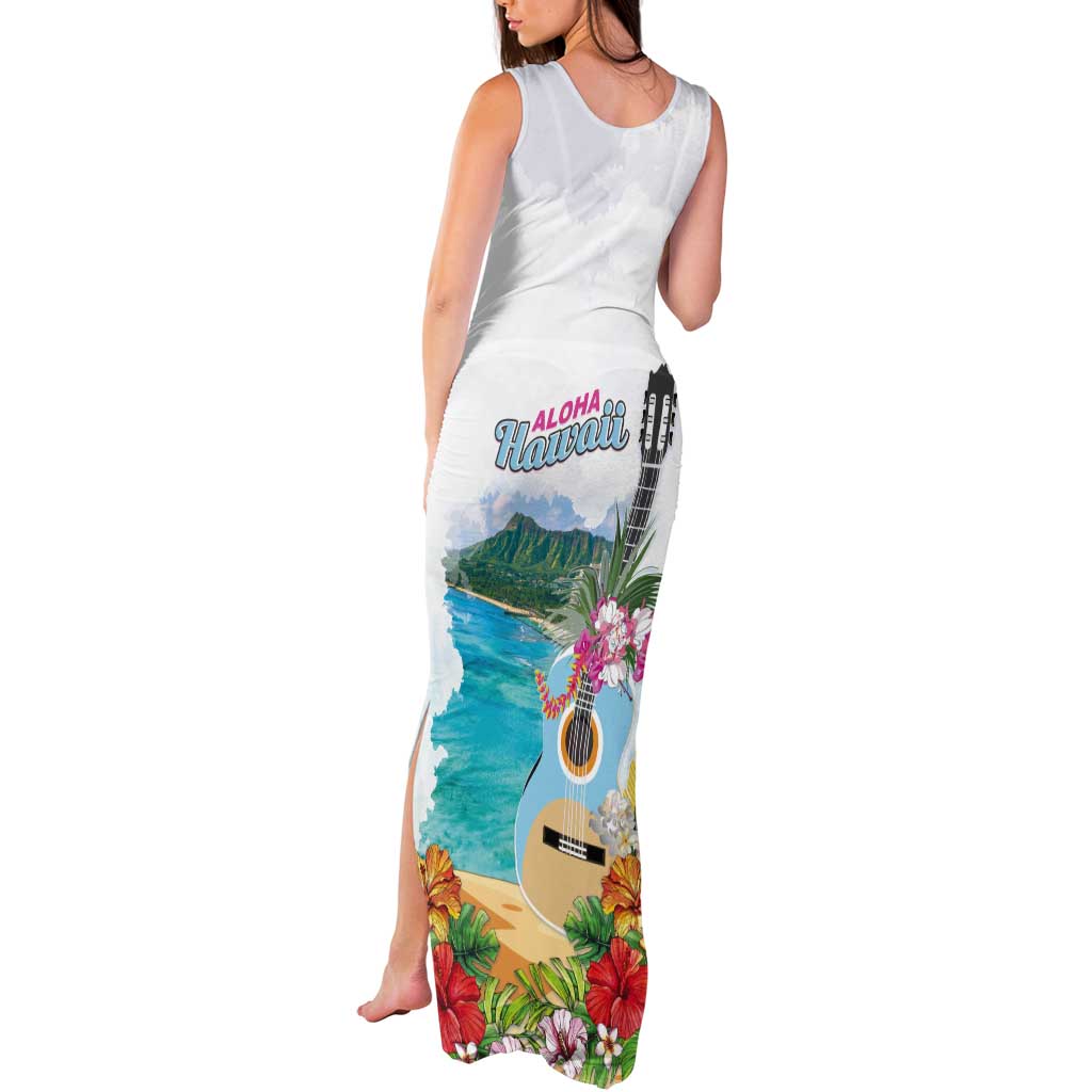 Aloha Hawaii Waikiki Beach Landscape Tank Maxi Dress