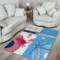 Custom Fiji And USA Palm Tree With Eagle Area Rug LT05 - Polynesian Pride