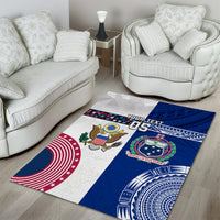 Custom Samoa And USA Together Area Rug LT05 - Polynesian Pride