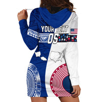 Custom Samoa And USA Together Hoodie Dress LT05 - Polynesian Pride