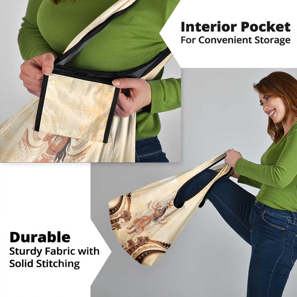 Tonga Women's Day Grocery Bag With Polynesian Pattern