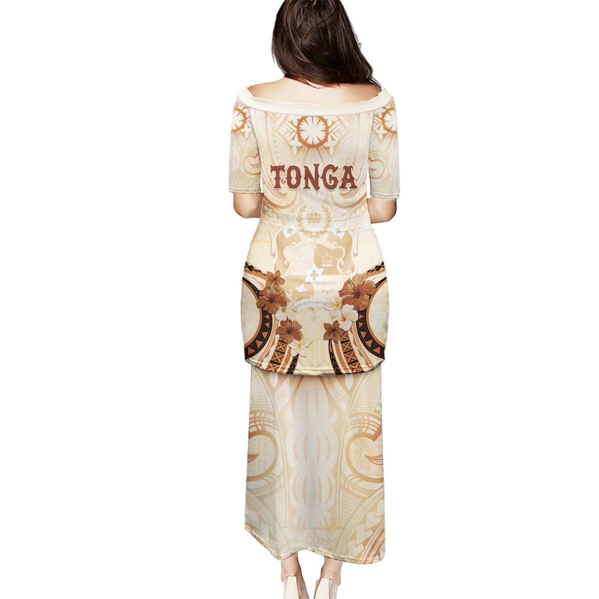 Tonga Women's Day Puletasi With Polynesian Pattern LT05 - Polynesian Pride