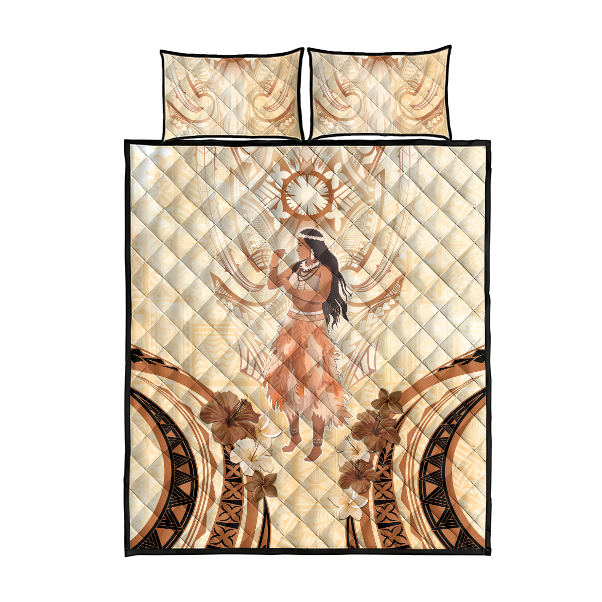 Tonga Women's Day Quilt Bed Set With Polynesian Pattern
