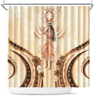 Tonga Women's Day Shower Curtain With Polynesian Pattern