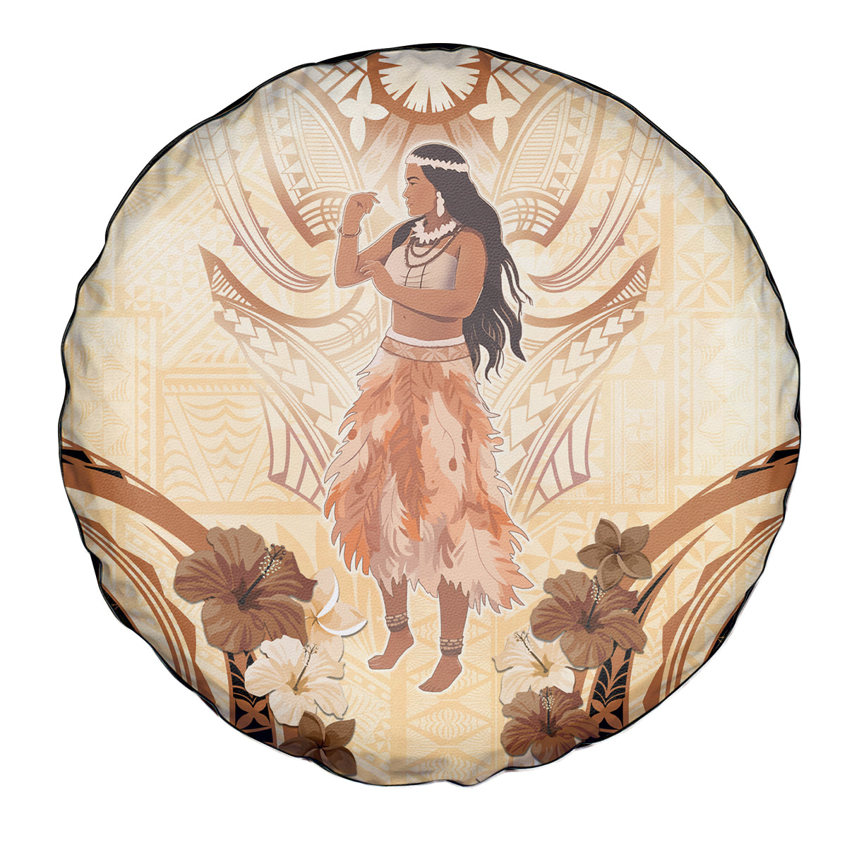Tonga Women's Day Spare Tire Cover With Polynesian Pattern