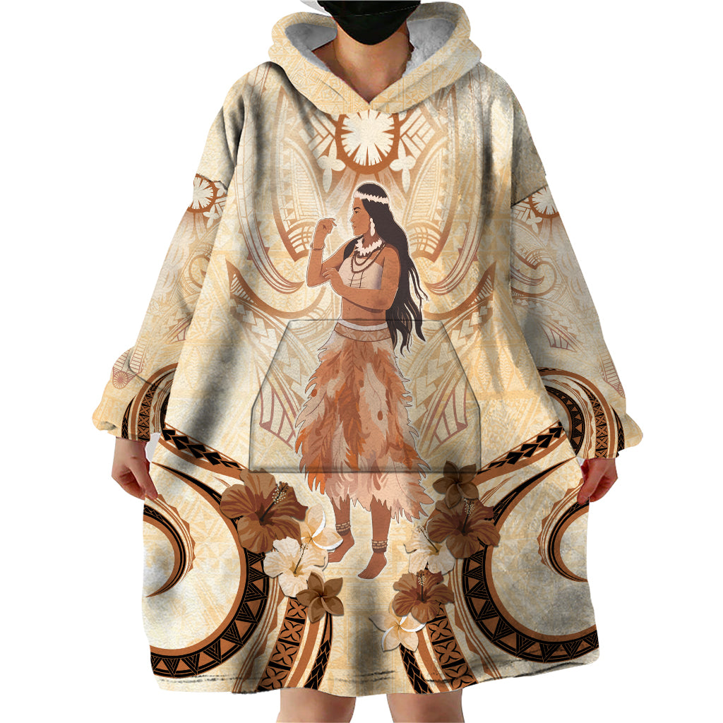 Tonga Women's Day Wearable Blanket Hoodie With Polynesian Pattern LT05 - Polynesian Pride