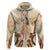 Tonga Women's Day Zip Hoodie With Polynesian Pattern LT05 Zip Hoodie Beige - Polynesian Pride