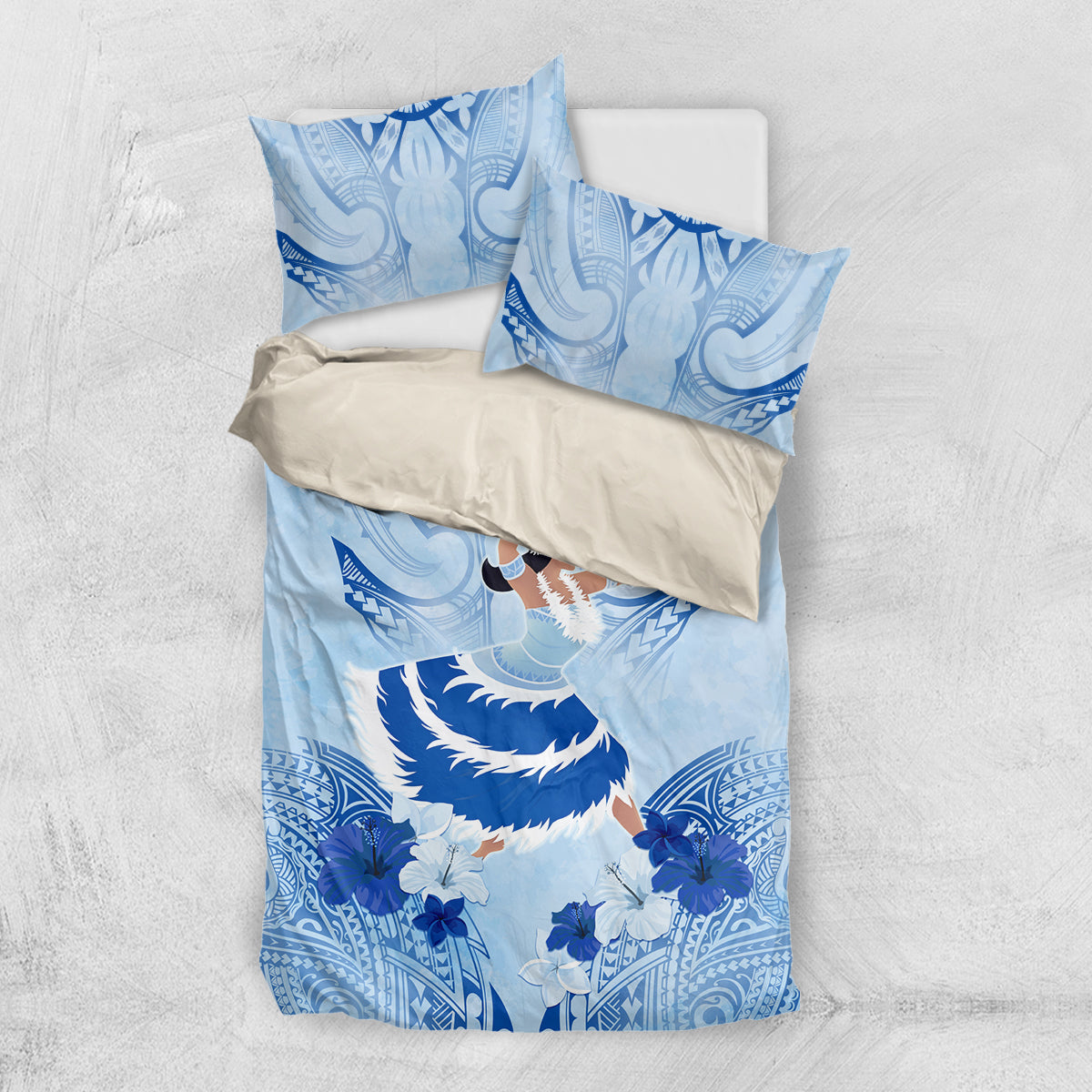 Cook Islands Women's Day Bedding Set With Polynesian Pattern