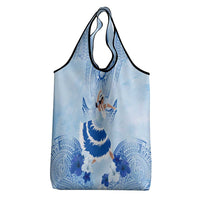 Cook Islands Women's Day Grocery Bag With Polynesian Pattern