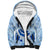 Cook Islands Women's Day Sherpa Hoodie With Polynesian Pattern LT05 Unisex Blue - Polynesian Pride