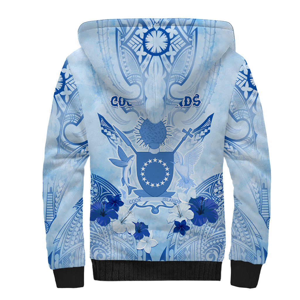 Cook Islands Women's Day Sherpa Hoodie With Polynesian Pattern LT05 - Polynesian Pride