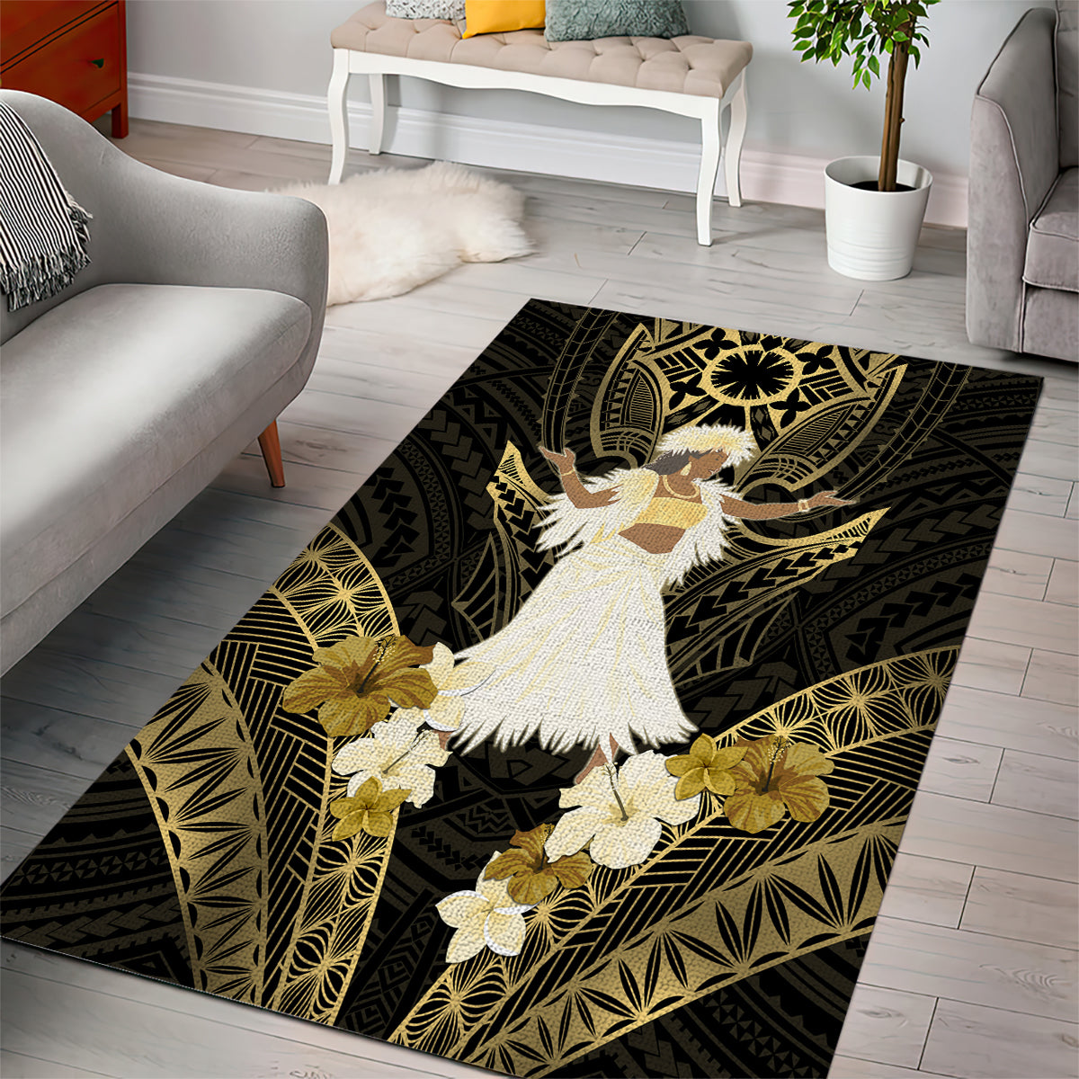 Niue Women's Day Area Rug With Polynesian Pattern LT05 - Polynesian Pride