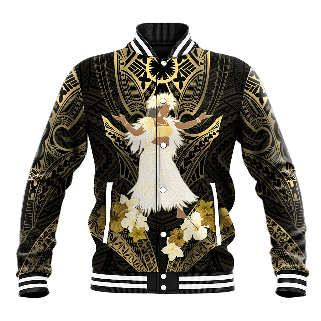 Niue Women's Day Baseball Jacket With Polynesian Pattern LT05 Unisex Gold - Polynesian Pride