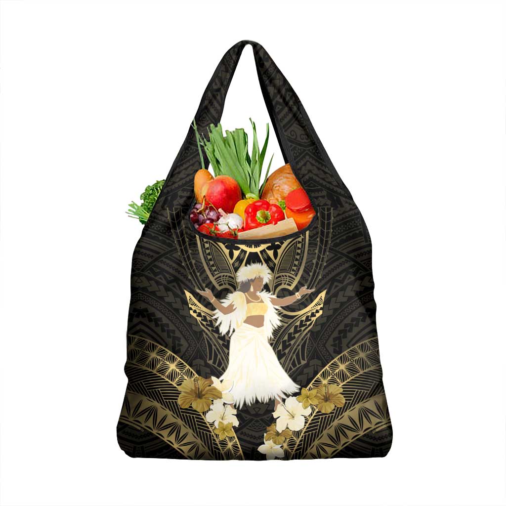 Niue Women's Day Grocery Bag With Polynesian Pattern