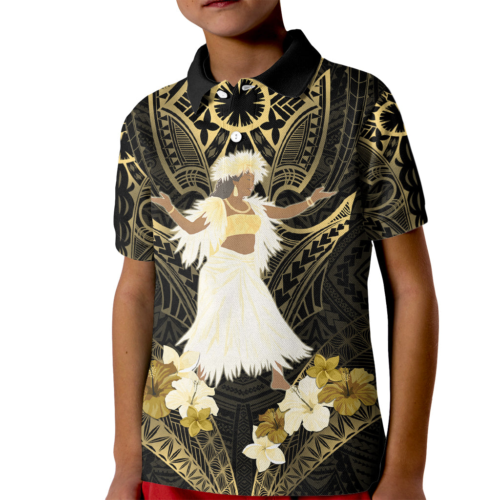 Niue Women's Day Kid Polo Shirt With Polynesian Pattern LT05 Kid Gold - Polynesian Pride