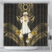 Niue Women's Day Shower Curtain With Polynesian Pattern LT05 - Polynesian Pride