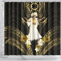 Niue Women's Day Shower Curtain With Polynesian Pattern LT05 - Polynesian Pride