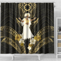 Niue Women's Day Shower Curtain With Polynesian Pattern LT05 - Polynesian Pride